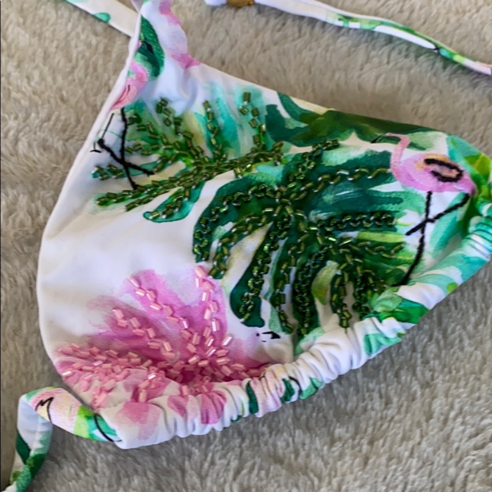 PilyQ pink and green Flamingo bikini - Picture 6 of 6